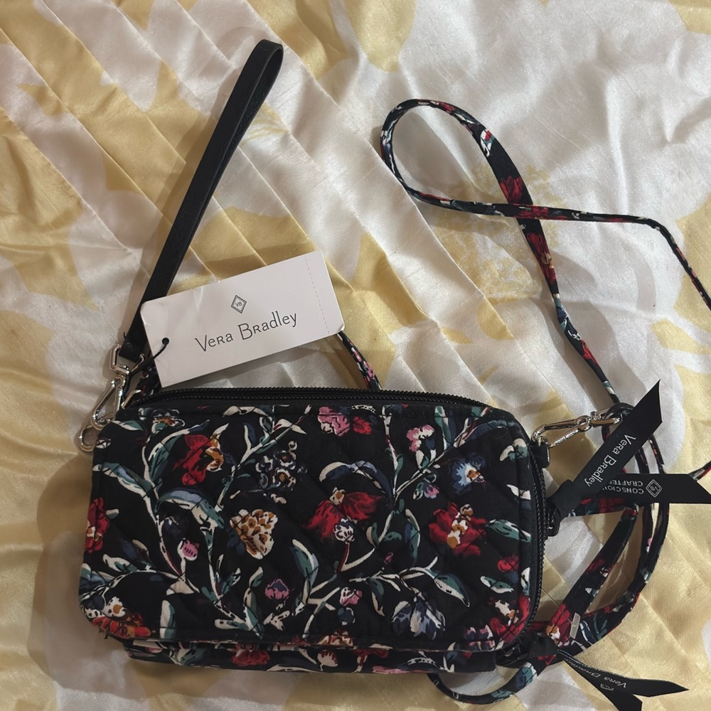 Floral Black Crossbody Bag